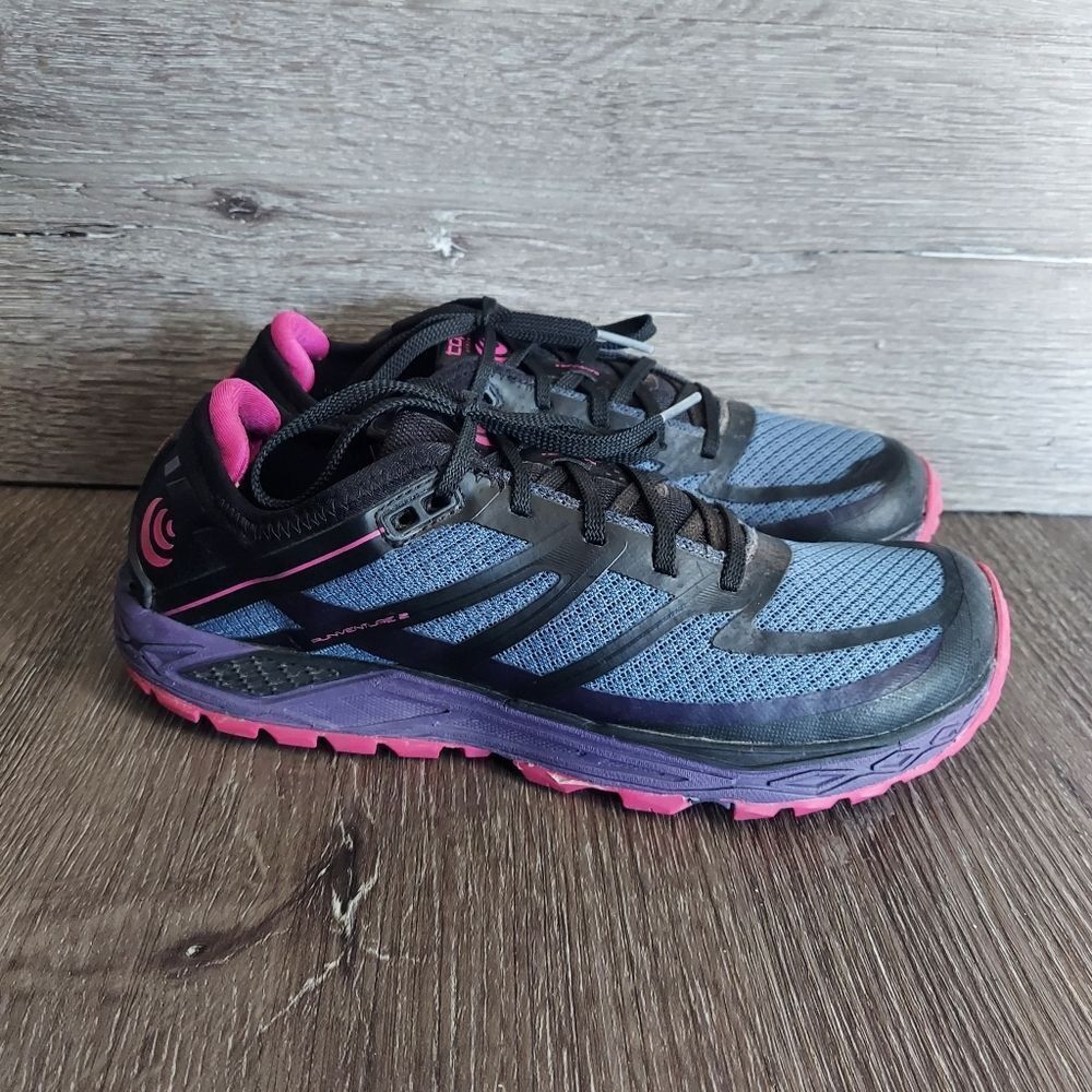 Topo Runventure 2 Athletic Running Sneakers Shoes Stone/Plum Women’s Sz 6.5